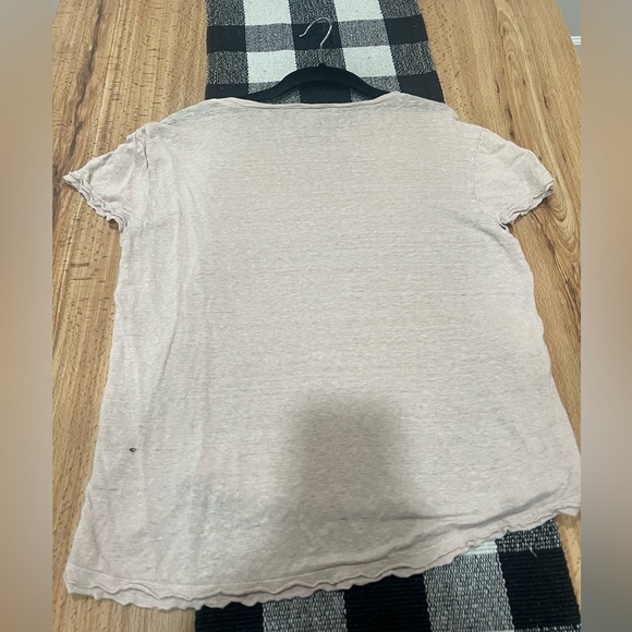 Frame distressed linen beige tee - Picture 9 of 11